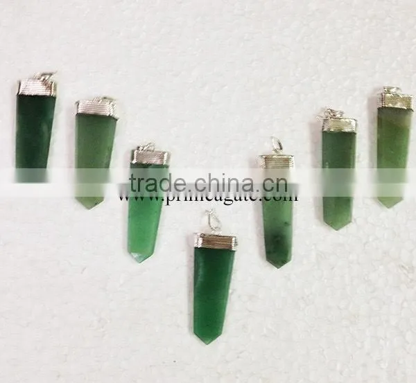 Green Aventurine Flat Pendants