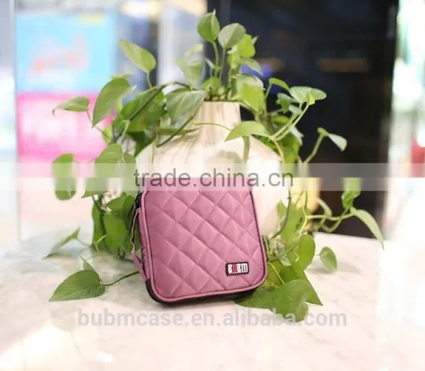 Fashion Purple 32 Capacity PVC Fabric DVD Case CD Holder Personalized cd Case Multi Disc Dvd Cases photo-3