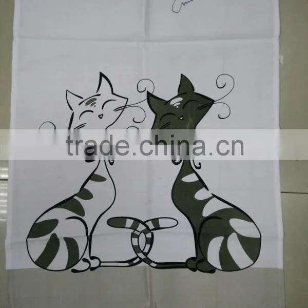 Silk Screen Printing Cotton Twill Material Fabric Tea Towel photo-2