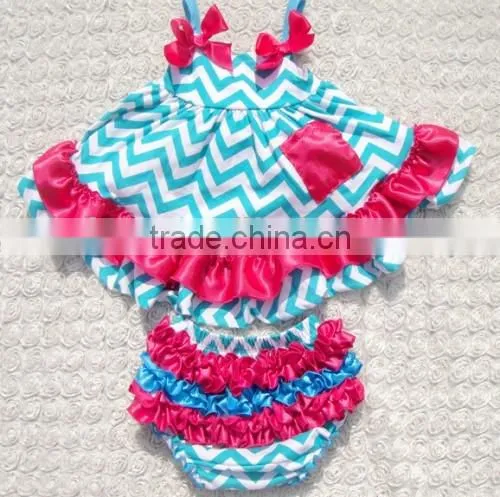 Wave Print Sleeveless Baby Dress Organic Cotton Sleeveless Baby Dress photo-3