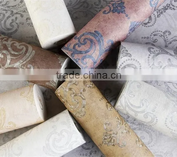 Big Flower Classic Wallpaper Brown Wall Paper photo-2