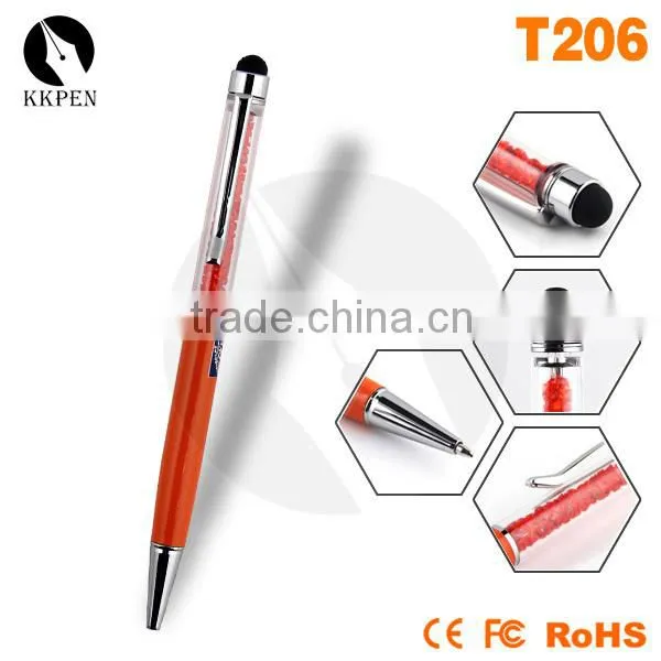KKPEN 2015 New Model Bling Diamond Shining Crystal Ballpoint Pen/Capacitive Screen Touch Stylus Pen photo-2