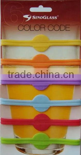 SINOGLASS 6 Pcs Silicone Glass Marker
