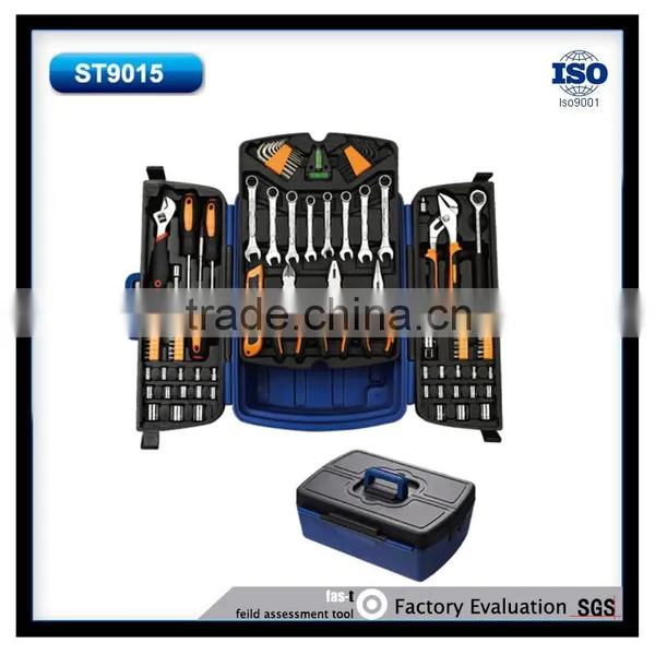 106pcs Complete Household Hand Tool Box Set Combination Wrench, Pliers photo-3
