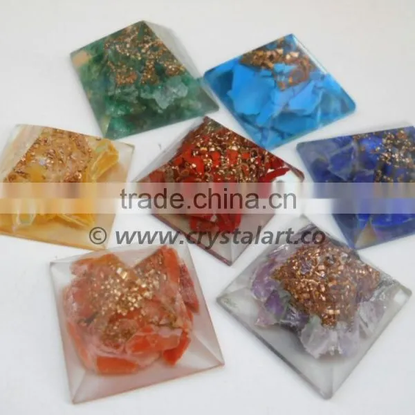 GEMSTONE ORGONE CHAKRA PYRAMID