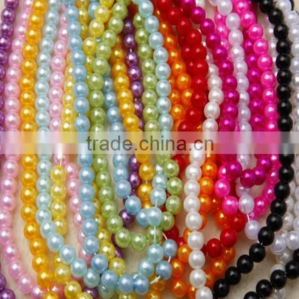 Whole Sale Colorful 12mm Immitation Pearl ABS Round Plastic Beads Chain for Jewelry Christmas photo-2