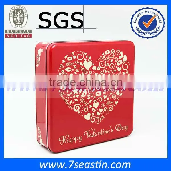 Square Wedding Candy Tin Can Gift Tin Wholesale