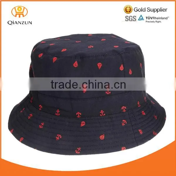 black 100% polyester/nylon/cotton/canvas full overall printing summer casual bucket hat canvas custom digital print bucket hat