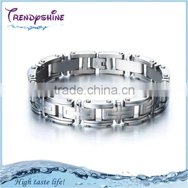 Fashion Discount Factory Titanium Silver Gents Bracelet