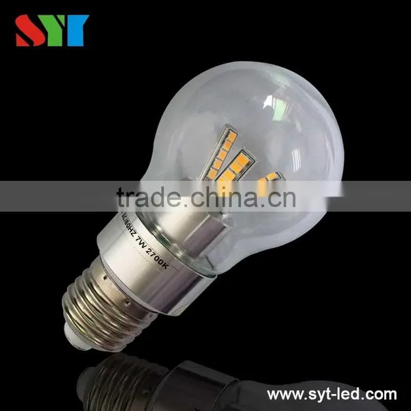Hot sale!!!CE ROHS 7W Dimmable 360degrees E27 LED candle lamp with Listed 630LM