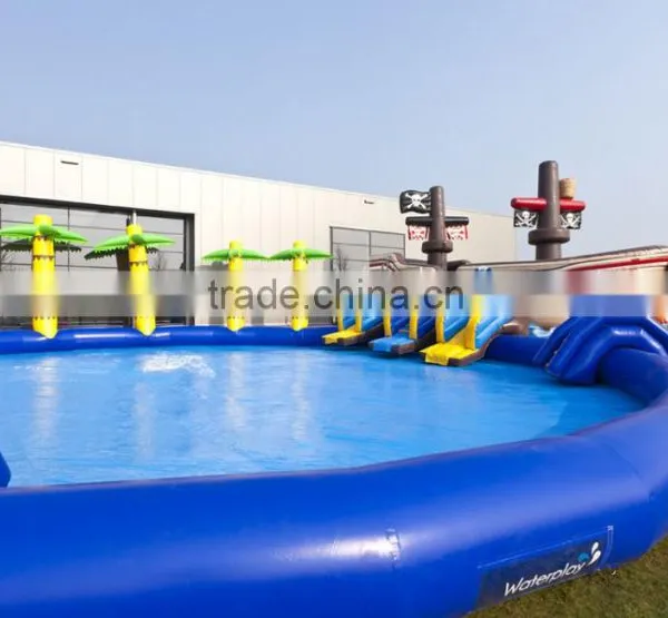 Customized Inflatable Ground Water Park High Sale Huge Inflatable Pool With Slides photo-5