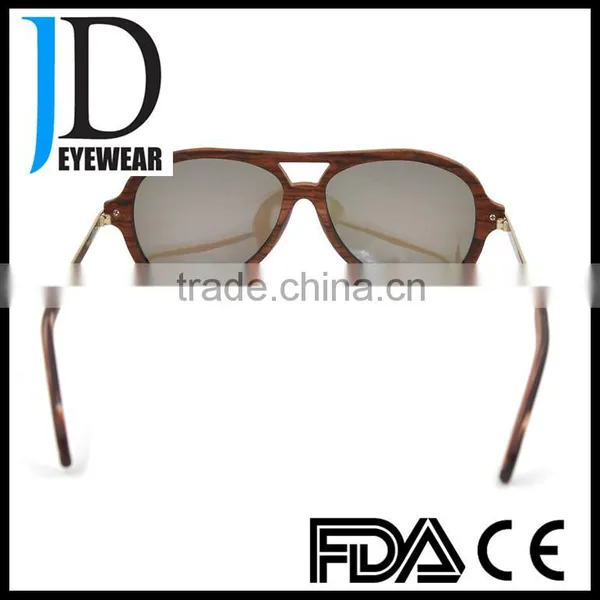 Big Face Navy Blue Sun Lenses Pilot Style Real Wooden Sunglasses Rosewood Sun Glasses photo-5