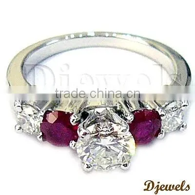 Ruby Engagement Rings, 14K White Gold Rings, Rings Jewelry photo-3