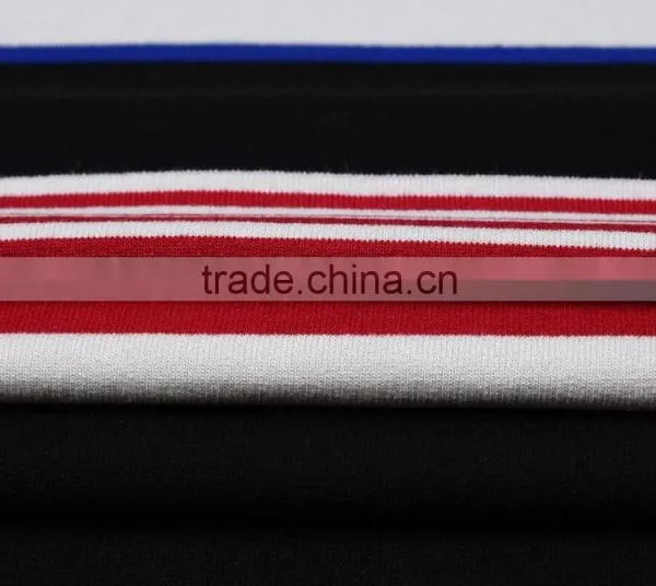 High Quality Yarn Dyed Stripe Rayon Spandex Knitted French Terry Fabric photo-2