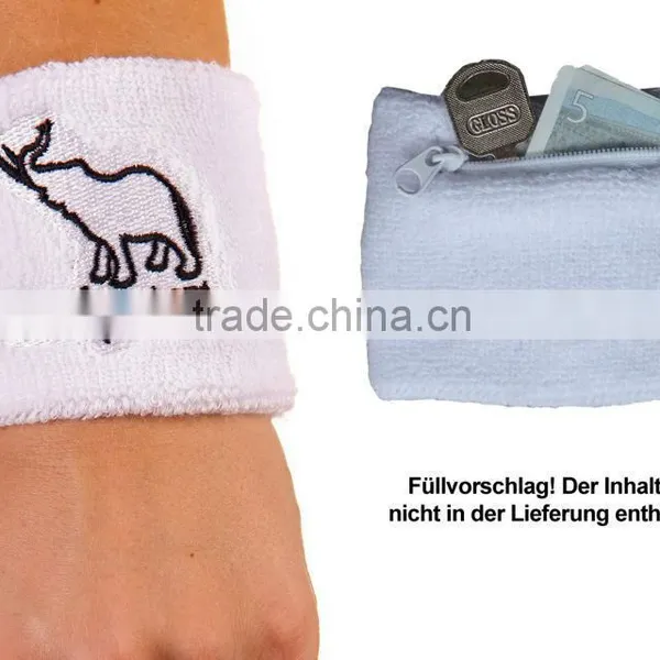 Factory Wholesale Embroidery Sweatband Cotton Wristband Sports Wristband