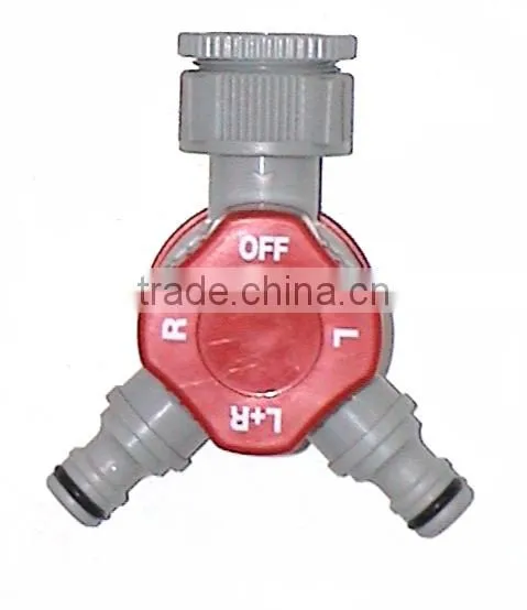 2-Way Garden Hose Connectors Snap With Dial Switch photo-4
