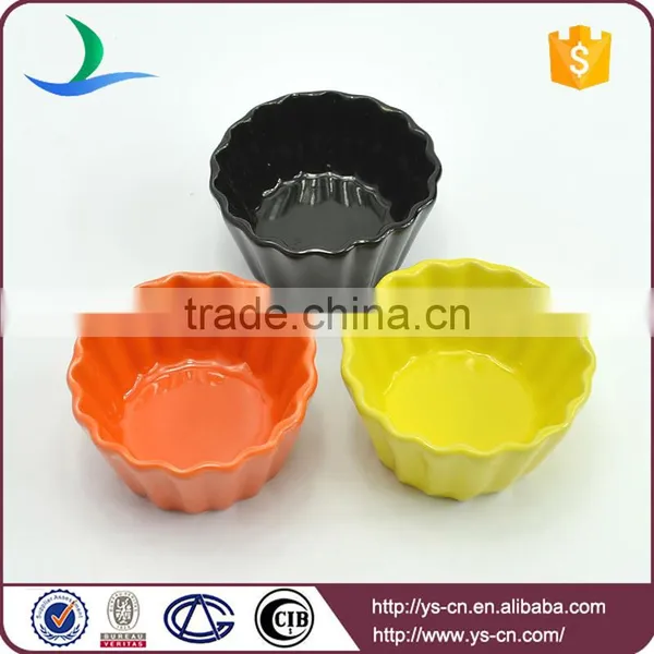 Custom Small Ceramic Colorful Microwave Cake Bowl Cake Mold photo-2