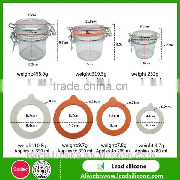 High Quality Glass Storage Jar Sealed Cans With Silicone Seal Rign photo-5