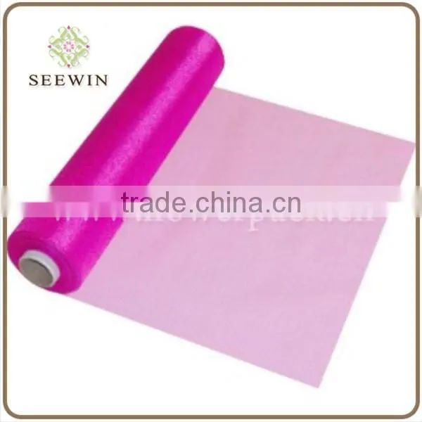 25M x 29CM Sheer Organza Roll Fabric DIY Wedding Party Chair Sash Bows Table Runner Swag Decor Hot Sale