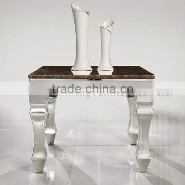 Stone Top Metal Legs Bed Side Table photo-6