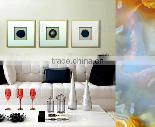 Framed Handmade Agate Shadow Box Wall Decor photo-4