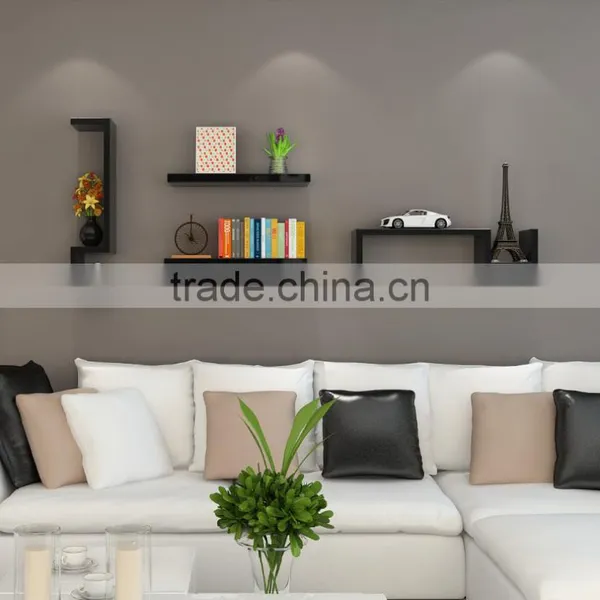 New Design Eco-friendly MDF Wood Home Wall Shelf Lovely Wall Decorative S Shape Mount Shelf Wholesale photo-3