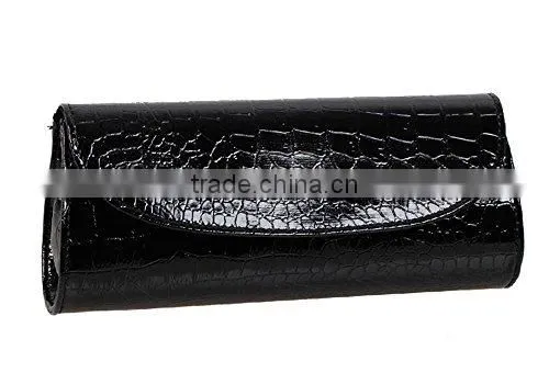 Womens Envelope Evening Patent Croc Skin Embossed Party Clutch photo-6