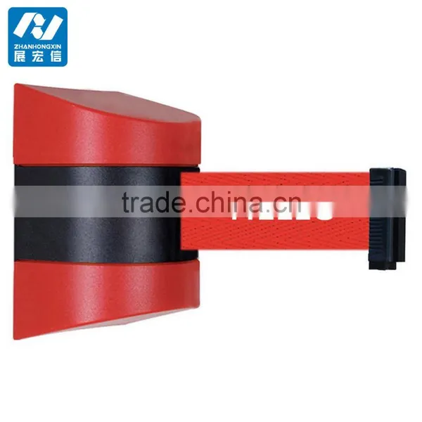 Plastic Safety Traffic Wall Mounted Retractable Belt Barrier photo-3