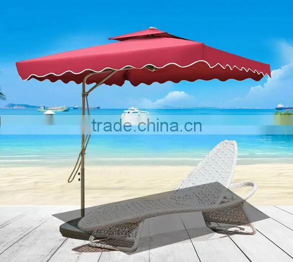 Wholesale Outdoor Sunshade Umbrella Outdoor Patio Umbrella Double Square Wrench Security Guard Umbrella