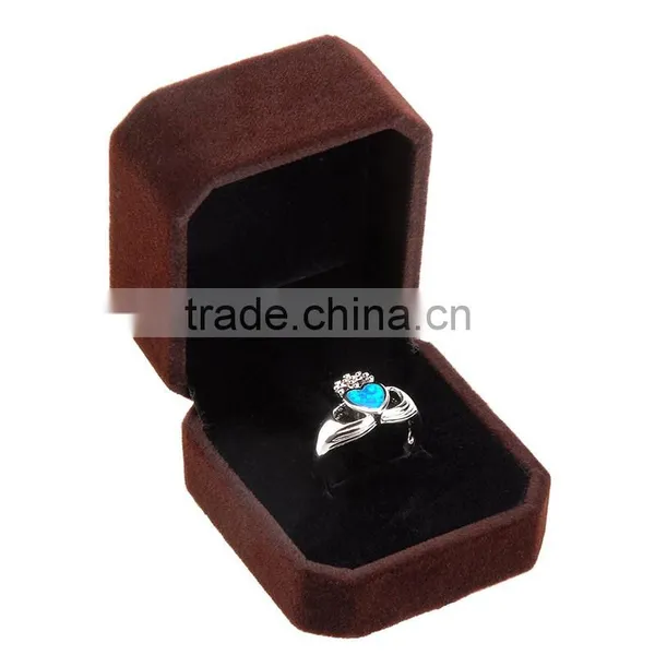 Factory Wholesale Velvet Ring Box,engagement Ring Display Box photo-2