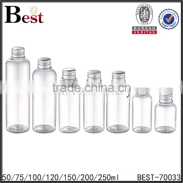 Cosmetic Lotion Beard Oil Essential Oil Round Shoulder PET Screw Cap Clear 100ml Plastic Bottle for Oil 2017 Hot New Products photo-6