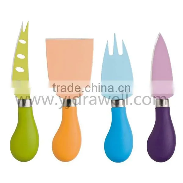 AM-7185 Colour Cheese Knife Set With Acrylic Block photo-2