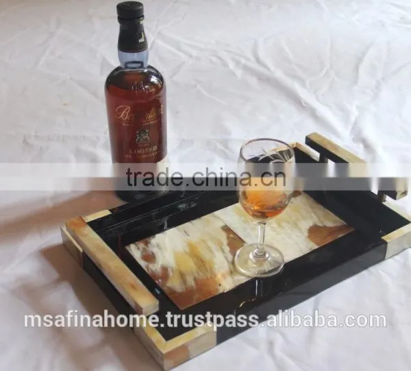 Rectangle Horn Lacquered Serving Tray photo-2