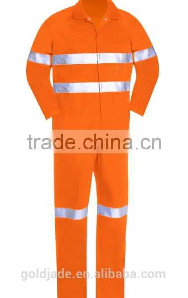 Customized Manufacture Fire Retardant Industrial Ultrasoft Workwear Uniform Reflective Tape Overalls photo-2