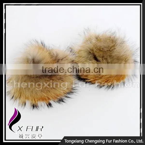 Cuff-2C Cheap Price Girl Decor Cute And Lovely Jacket Raccoon Fur Cuff photo-3