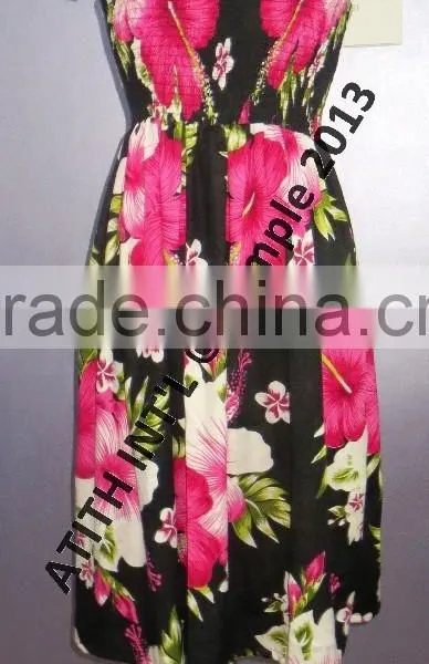 Lady Sexy Printed Smoked Tube Top Fashion Dress Bohemian Dress for Women photo-2