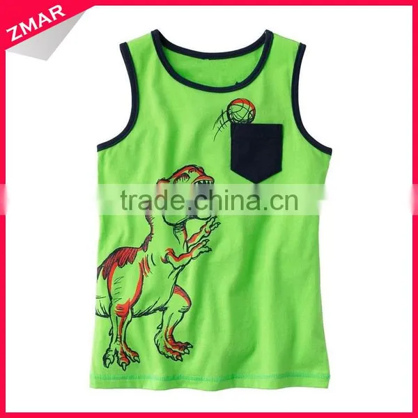 Wholesale Cotton Fashion Latest Custom Tank Top Printing For Children Clothing