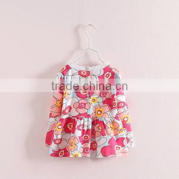 2016 New Design Comfortable Sleeveless Style Plain Dress With Flower Print Bow photo-2