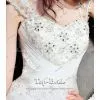 S619 Real Model Swaroski Crystal Beaded Applique Long Train Wedding Dress photo-3