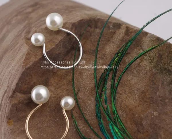 Fashion Jewelry Pearl Open Ring photo-2