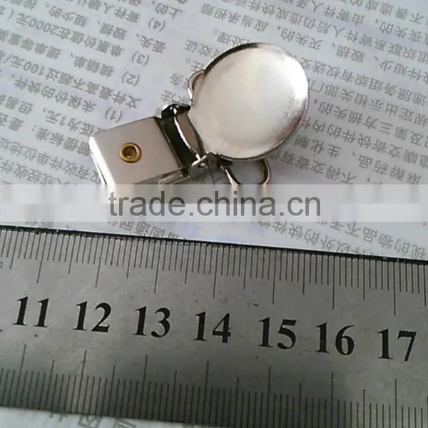 High Quality Round Face 1 Inch Metal Suspender Clips Round Cover Clips for 2.5cm Webbing With PVC Protect Cushion photo-3