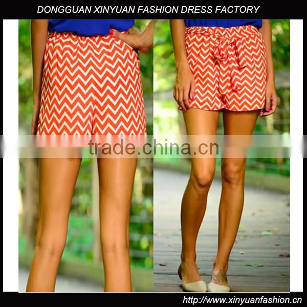 OEM Ladies Outdoor Chiffon Short Pants Boutique Girl Clothing