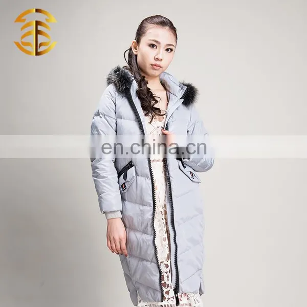 Wholesale Colorful Hooded China Ladies Long Down Jacket photo-2
