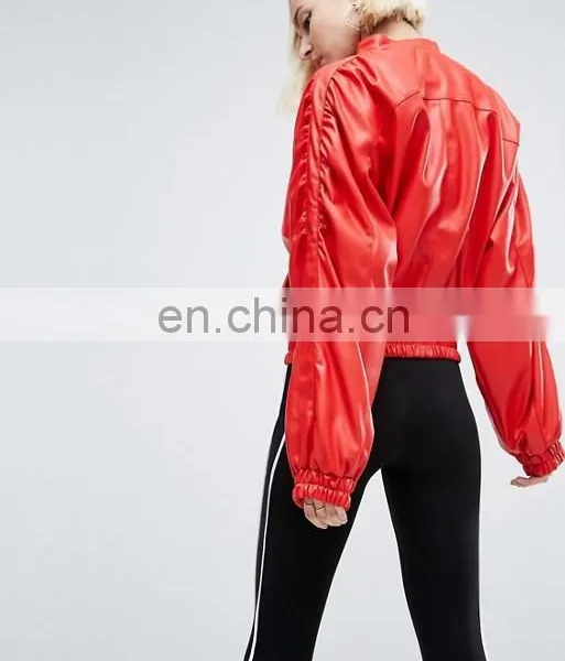 Manufacturer Price Custom Men Women Motorcycle pu Leather Jacket photo-3
