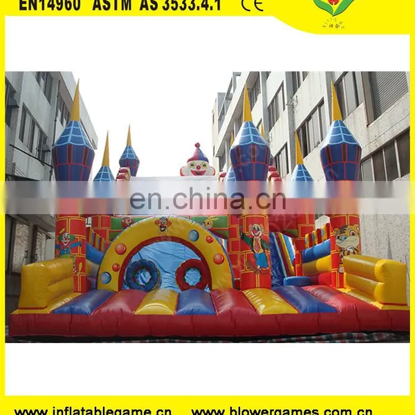 Newest Funny Clown Inflatable Castle Dry Slide for Kids and Adults photo-2