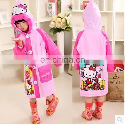 2016 Children's Waterproof Raincoat Have a Bag Position photo-2