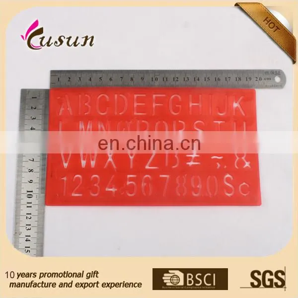 Fancy Plastic Letter Stencil Ruler With EN71 Testing Passed & OEM Colors photo-3