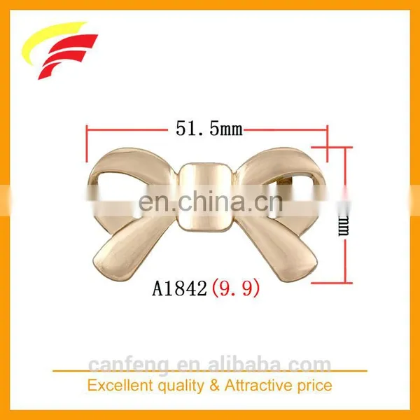 Zinc Alloy Metal Butterfly Knot Shape Press Clamp Belt Buckle With Custom Size photo-2