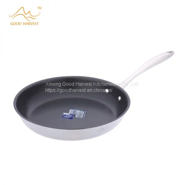 Pan Non-stick Pans DuPont Nonstick Coating Pan Pan Try-ply Stainless Steel Fry Pan photo-2