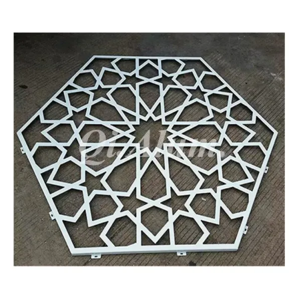 3MM Thick Laser Cutting Aluminum Perforated Screen Metal Panels Custom Facade Decoration photo-4